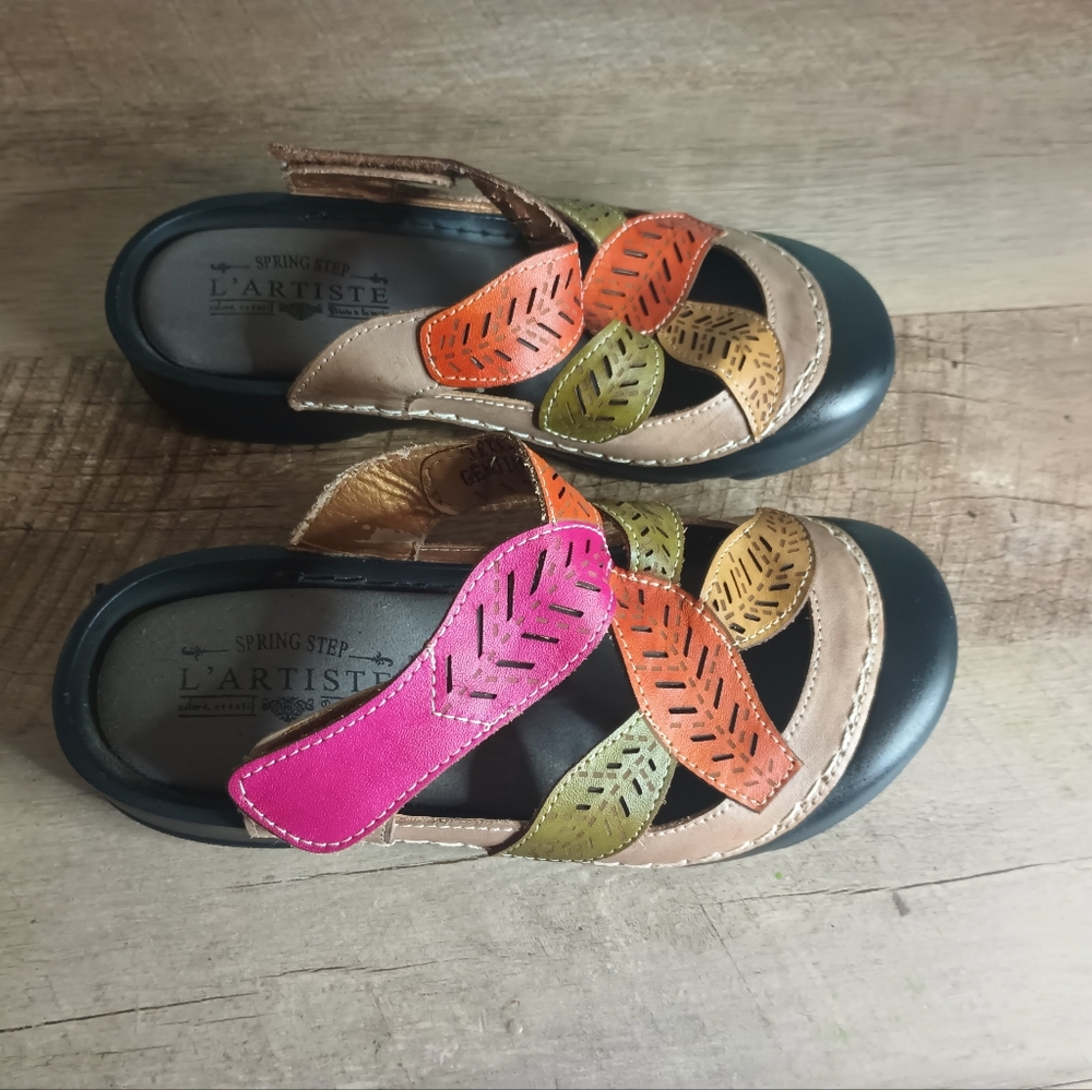 Spring Step Lartiste Jexa Grym Clogs Womens 37 US 6 Eclectic Artsy Whimsical - Picture 5 of 12